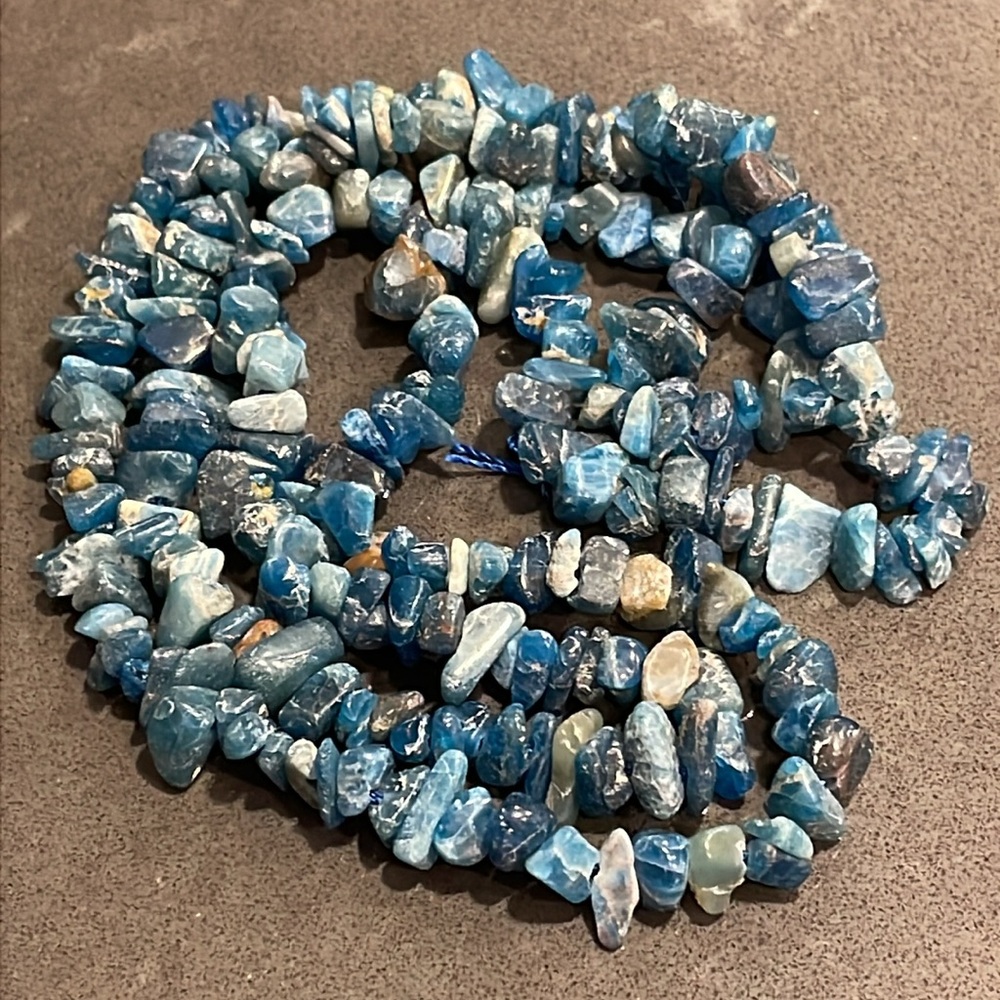Handmade Blue Apatite Long Necklace - Picture 10 of 11